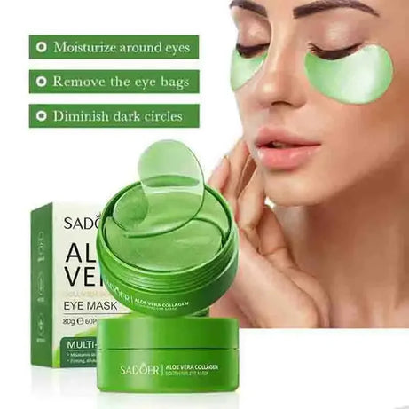 Masque Contour des Yeux à l'Aloe Vera et au Collagène – Anti-Cernes et Hydratation Profonde